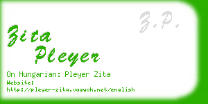 zita pleyer business card